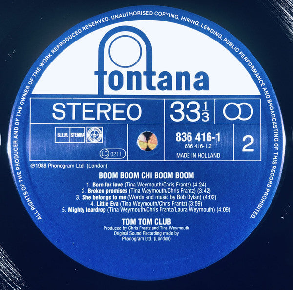 Tom Tom Club : Boom Boom Chi Boom Boom (LP, Album)