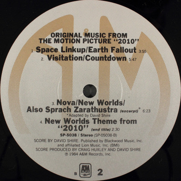David Shire : 2010 (Original Music From The Motion Picture) (LP, Album, EMW)