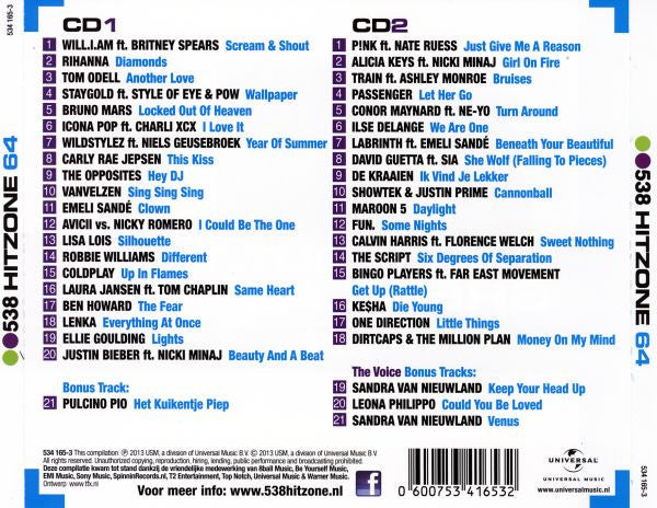 Various : 538 Hitzone 64 (2xCD, Comp)
