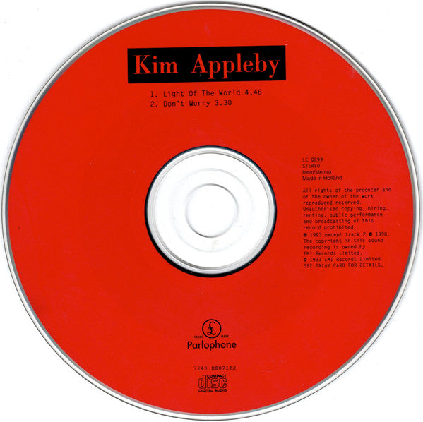 Kim Appleby : Light Of The World (CD, Single)