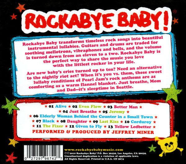 Jeffrey Miner : Rockabye Baby! Lullaby Renditions Of Pearl Jam (CD, Album)