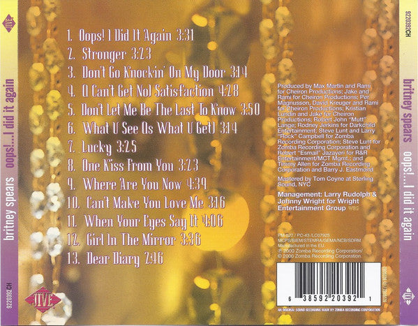 Britney Spears : Oops!...I Did It Again (CD, Album)
