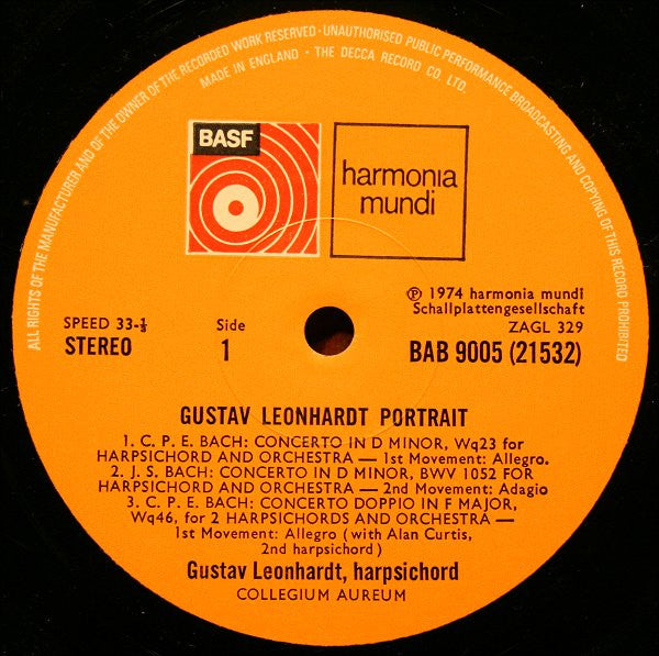 Gustav Leonhardt : Gustav Leonhardt Portrait (LP, Comp)