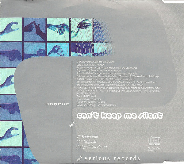 Angelic : Can't Keep Me Silent (CD, Single)