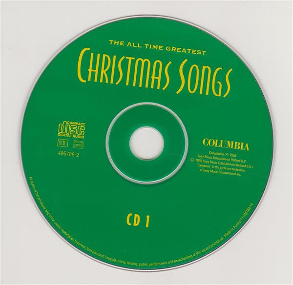 Various : The All Time Greatest Christmas Songs (2xCD, Comp)