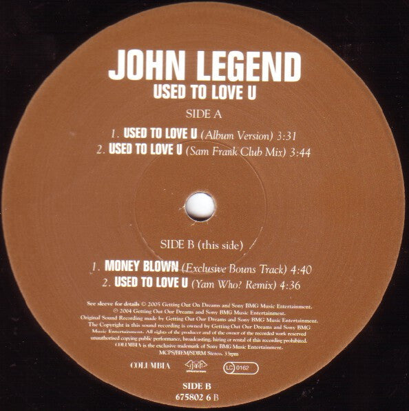 John Legend : Used To Love U (12")