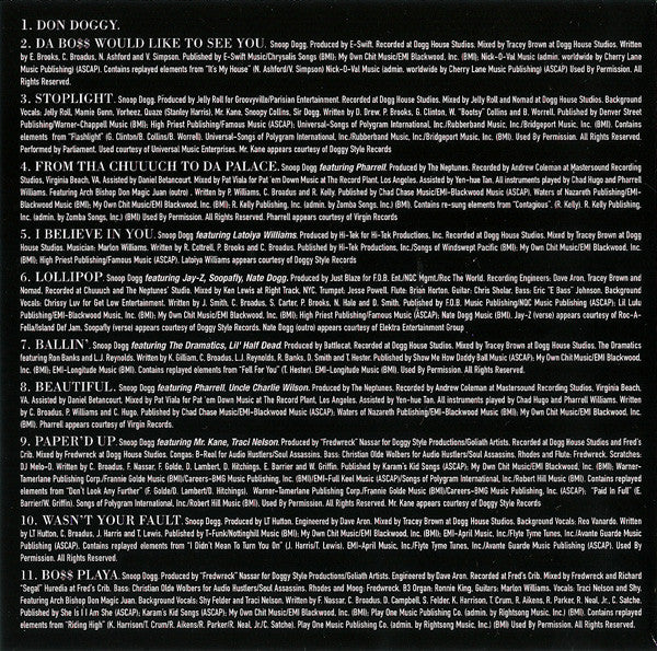 Snoop Dogg : Paid Tha Cost To Be Da Bo$$ (CD, Album)