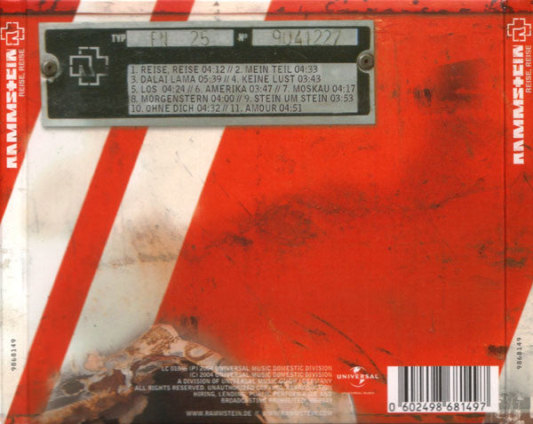 Rammstein : Reise, Reise (CD, Album, Ltd, Dig)