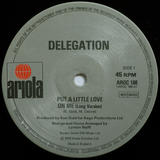 Delegation : Put A Little Love On Me (12", Pic)