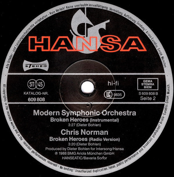 Chris Norman : Broken Heroes (12", Maxi)