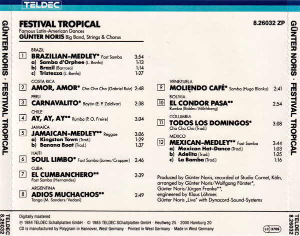 Günter Noris Big Band Strings And Chorus : Festival Tropical (CD, Album)