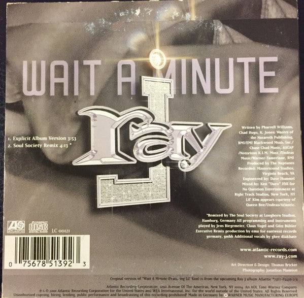 Ray J Featuring Lil' Kim : Wait A Minute (CD, Single)