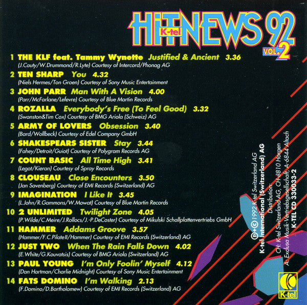 Various : Hit News 92 Vol. 2 (CD, Comp)