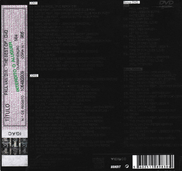 Paul van Dyk : Volume - The Best Of (2xCD, Comp, Sup + DVD-V)