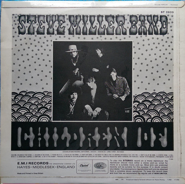 Steve Miller Band : Children Of The Future (LP, Album, RP)