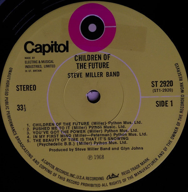 Steve Miller Band : Children Of The Future (LP, Album, RP)