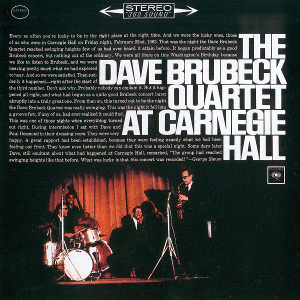 The Dave Brubeck Quartet : At Carnegie Hall (2xCD, Album, RE, RM)
