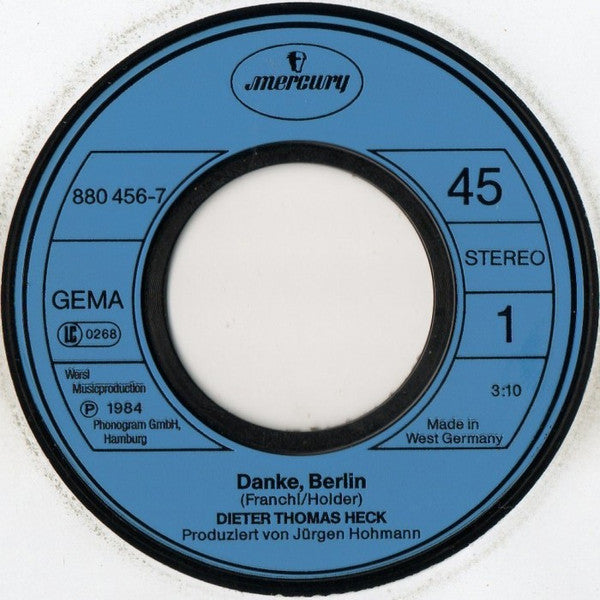 Dieter Thomas Heck : Danke, Berlin (7", Single)