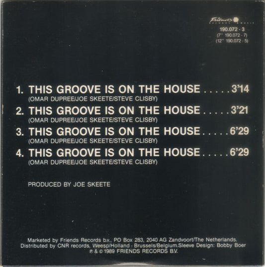 Q-Star Featuring Joe Skeete : This Groove Is On The House (CD, Single)