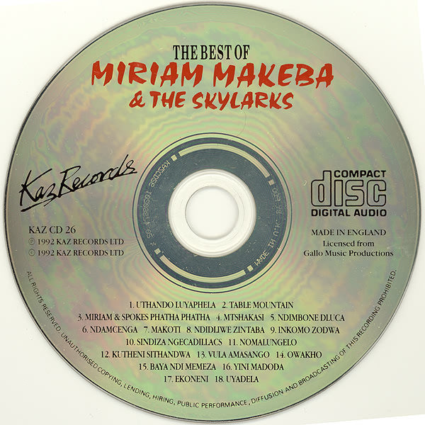 Miriam Makeba & The Skylarks (3) : The Best Of Miriam Makeba & The Skylarks (CD, Comp)
