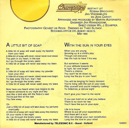 Champagne (5) : A Little Bit Of Soap (7")
