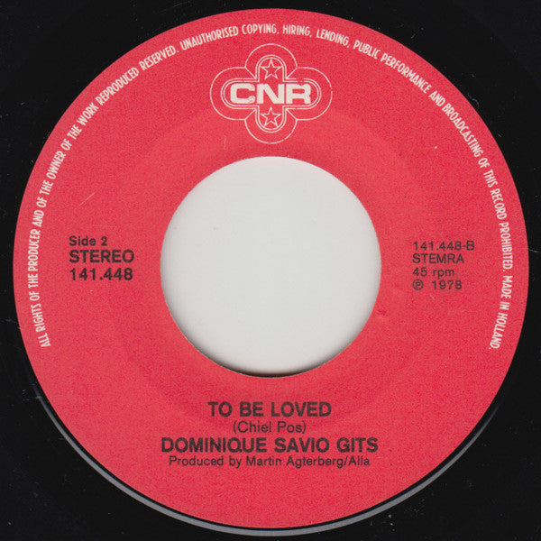 Dominic Savio Gits : I Need It (7")