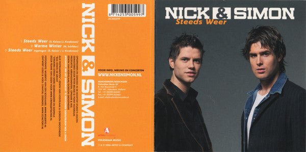 Nick & Simon : Steeds Weer (CD, Single)