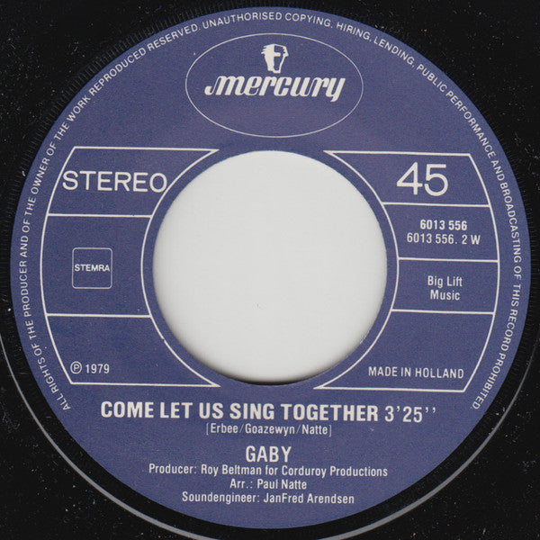 Gaby Denneman : They're Playing My Song (7", Single)