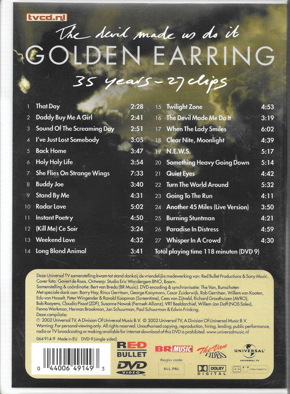 Golden Earring : The Devil Made Us Do It  35 Years - 27 Clips (DVD-V, PAL)