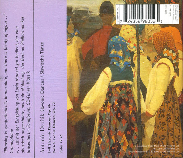 Antonín Dvořák / Berliner Philharmoniker, Lorin Maazel : Slavonic Dances Opp. 46 & 72 (CD, Album, RE)