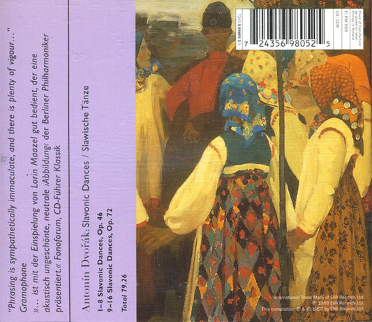 Antonín Dvořák / Berliner Philharmoniker, Lorin Maazel : Slavonic Dances Opp. 46 & 72 (CD, Album, RE)