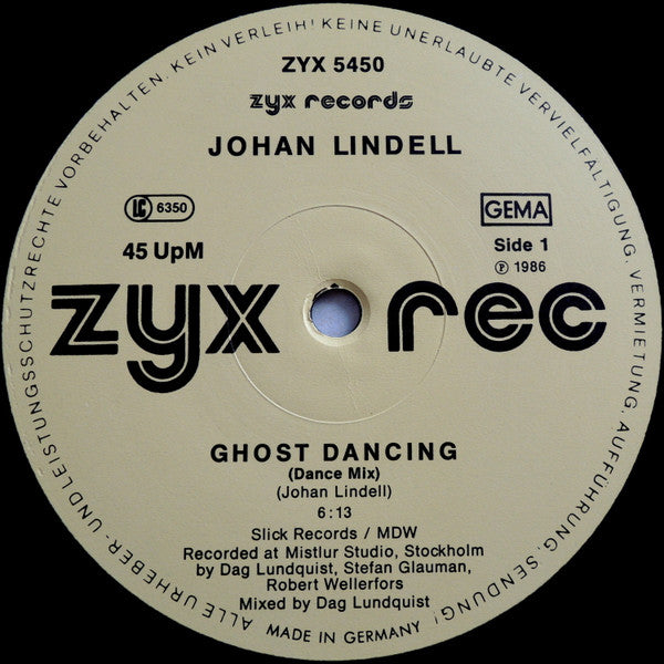 Johan Lindell : Ghost Dancing (12")