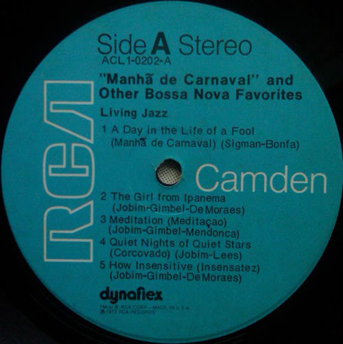 Living Jazz : "Manhã De Carnaval" And Other Bossa Nova Favorites (LP)