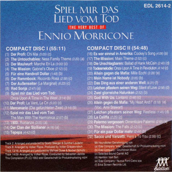 Ennio Morricone : Spiel Mir Das Lied Vom Tod - The Very Best Of (2xCD, Comp)
