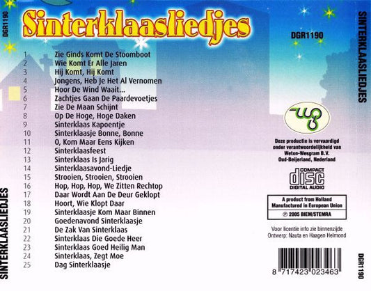 De Gouden Nachtegaaltjes : Sinterklaasliedjes (CD, Album, RE)