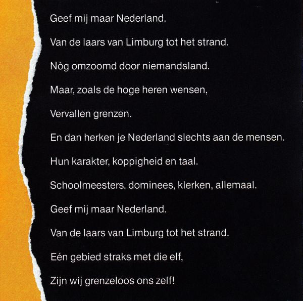 Seth Gaaikema : Geef Mij Maar Nederland (Conférence '90 - '91) (CD, Album)