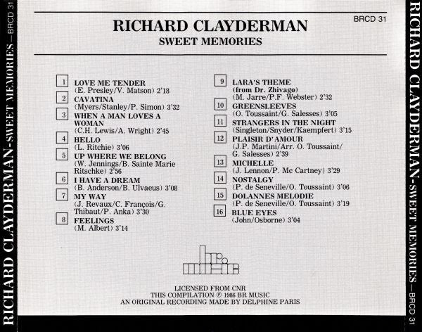 Richard Clayderman : Sweet Memories (CD, Album)