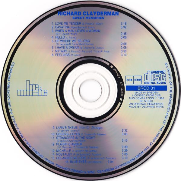 Richard Clayderman : Sweet Memories (CD, Album)