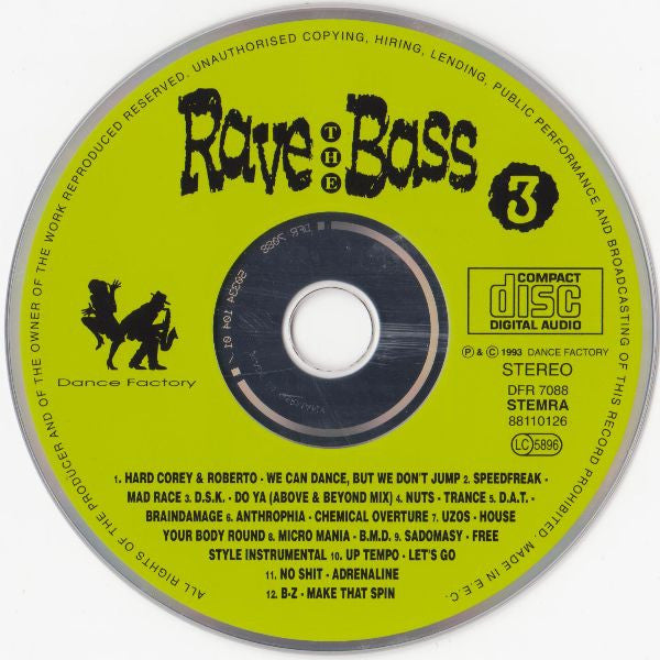 Various : Rave The Bass 3 (CD, Comp)