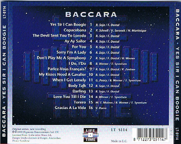 Baccara : Yes Sir I Can Boogie (CD, Comp)