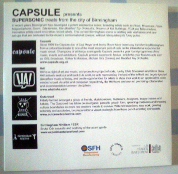 Various : Capsule Presents Supersonic Treats From The City Of Birmingham  (CD, Comp, Enh, Promo)