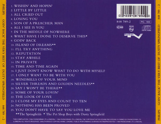 Dusty Springfield : Goin' Back - The Very Best Of Dusty Springfield (1962 - 1994) (CD, Comp, RM)