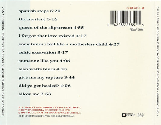 Van Morrison : Poetic Champions Compose (CD, Album)