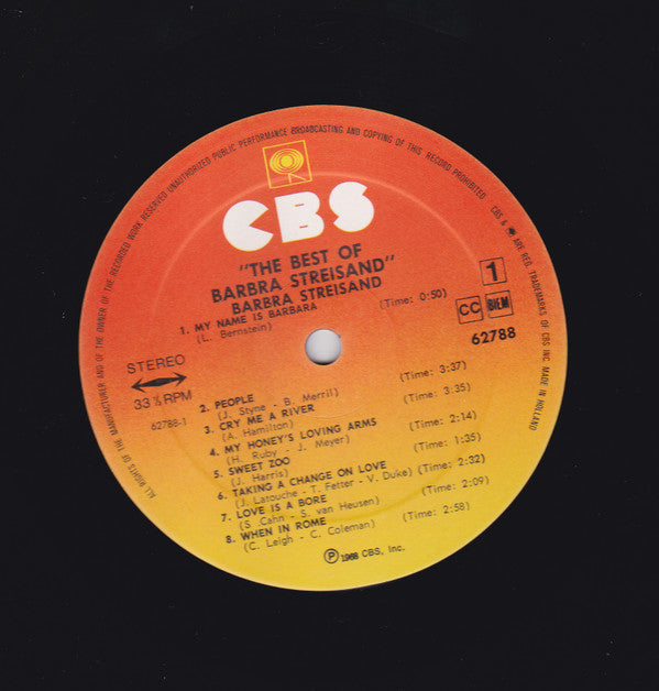 Barbra Streisand : The Best Of Barbra Streisand (LP, Comp, RE)
