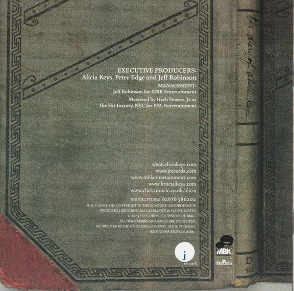Alicia Keys : The Diary Of Alicia Keys (CD, Album, Copy Prot., RE)