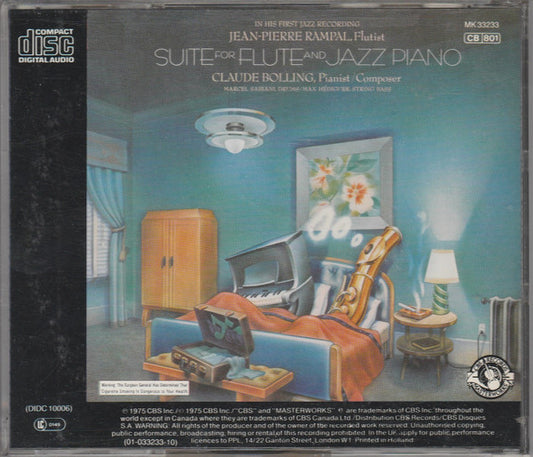 Jean-Pierre Rampal, Claude Bolling : Suite For Flute And Jazz Piano (CD, Album, RE)