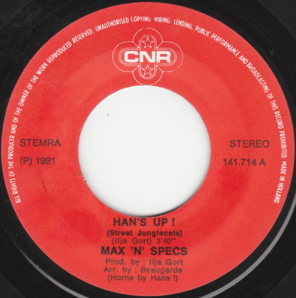 Max 'N Specs : Han's Up! (Street Junglecats) (7")