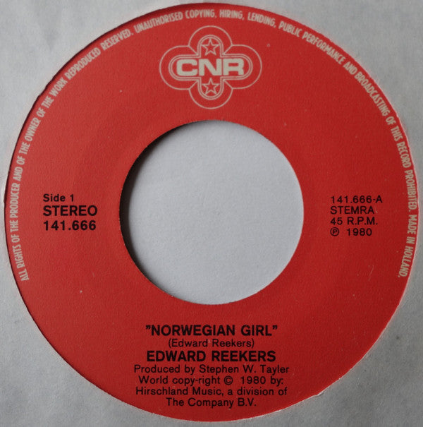 Edward Reekers : Norwegian Girl  (7", Single)