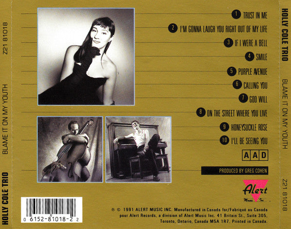 Holly Cole Trio : Blame It On My Youth (CD, Album)