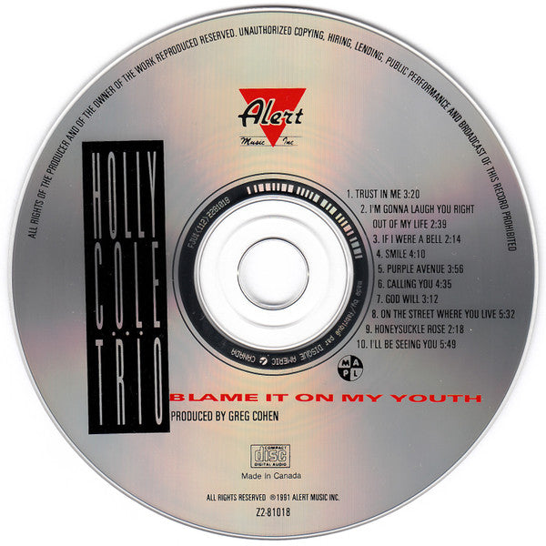 Holly Cole Trio : Blame It On My Youth (CD, Album)